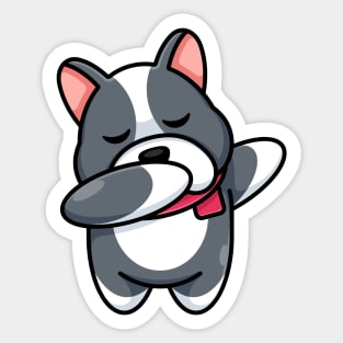 Cute baby dog dabbing cartoon Sticker